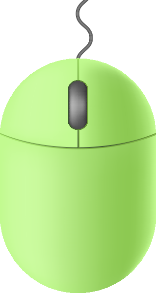 Light green2 mouse icon free vector data.