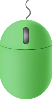 Light green mouse icon free vector data.