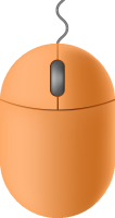 Light orange mouse icon free vector data.