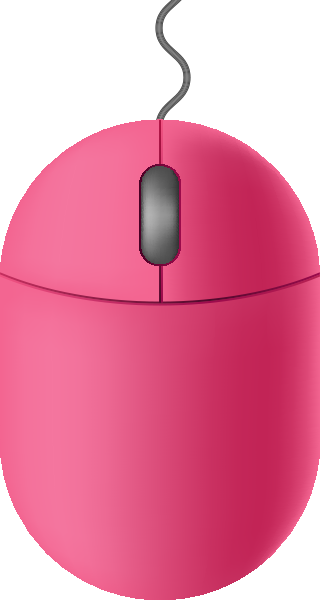 Pink mouse icon free vector data.