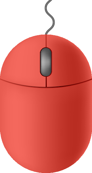 Red mouse icon free vector data.