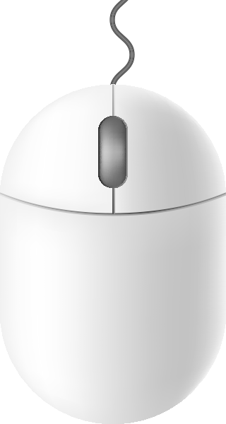 White mouse icon free vector data.