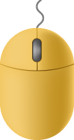 Yellow mouse icon free vector data.