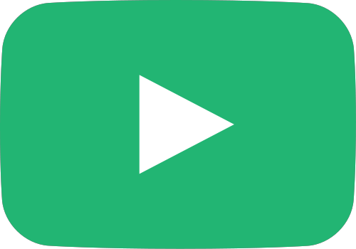 light green movie play button vector icon