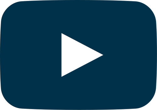 navy blue movie play button vector icon