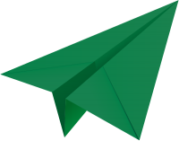 Dark green paper plane, paper aeroplane vector  icon  data for free