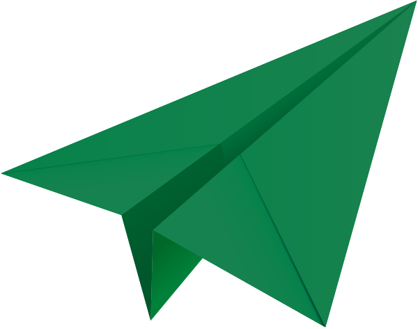 Dark green paper plane, paper aeroplane vector  icon  data for free