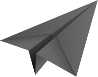Gray paper plane, paper aeroplane vector  icon  data for free