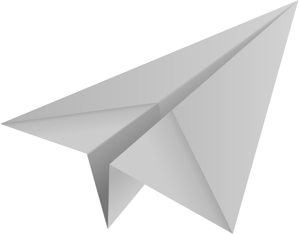 Light gray paper plane, paper aeroplane vector  icon  data for free