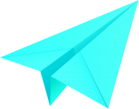 Turquoise blue paper plane, paper aeroplane vector  icon  data for free