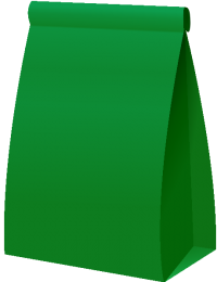 PAPER BAG2 DARK GREEN vector icon