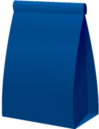 PAPER BAG2 NAVY BLUE vector icon