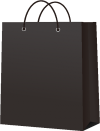 PAPER BAG BLACK vector icon