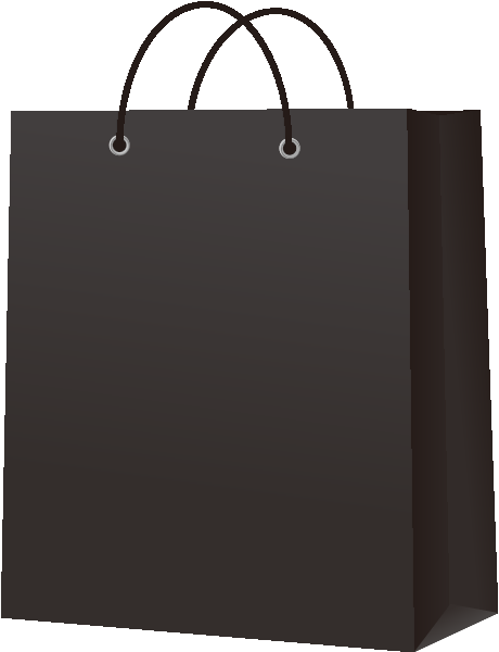 PAPER BAG BLACK vector icon