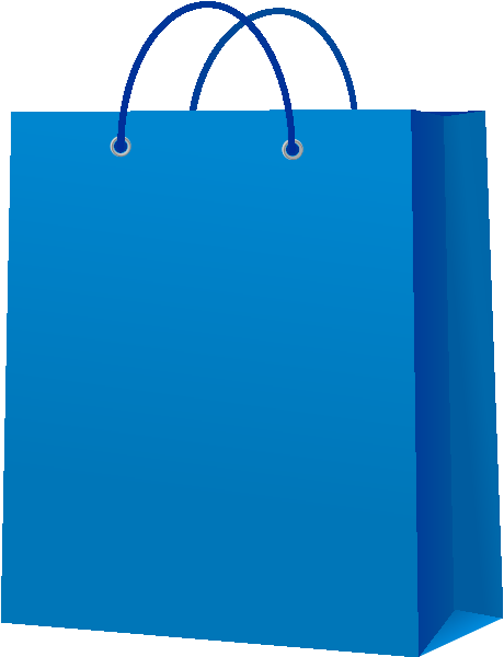 PAPER BAG BLUE vector icon