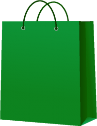 PAPER BAG DARK GREEN vector icon