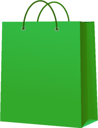 PAPER BAG GREEN vector icon