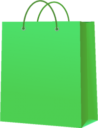 PAPER BAG LIGHT GREEN vector icon