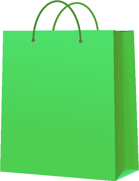 PAPER BAG LIGHT GREEN vector icon