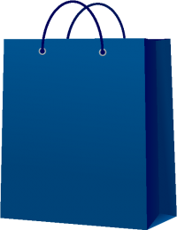 PAPER BAG NAVY BLUE vector icon