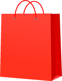 PAPER BAG RED vector icon