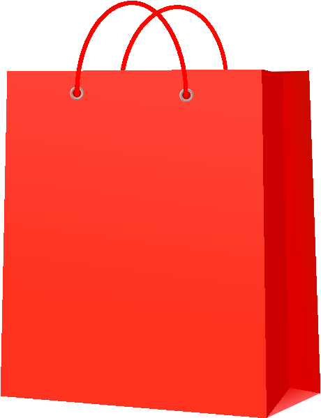 PAPER BAG RED vector icon