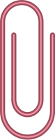 Pink Paper Clip Vector Data for Free