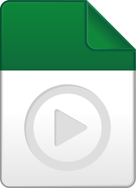 Dark green play file icon vector data for free