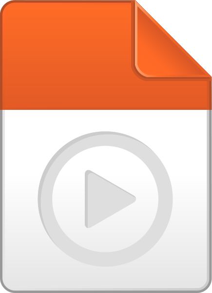 Light orange play file icon vector data for free