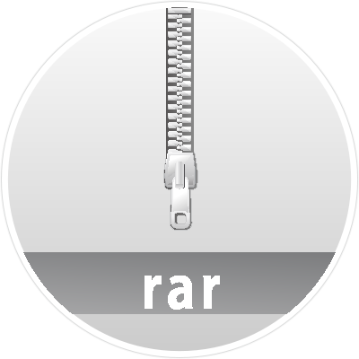 "RAR" data compression icon Circle
