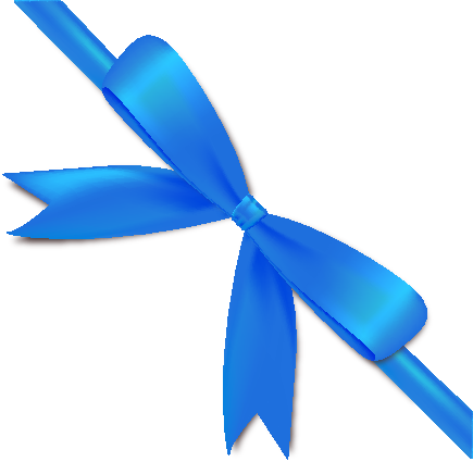 Blue Bow Ribbon Icon2 Vector Data