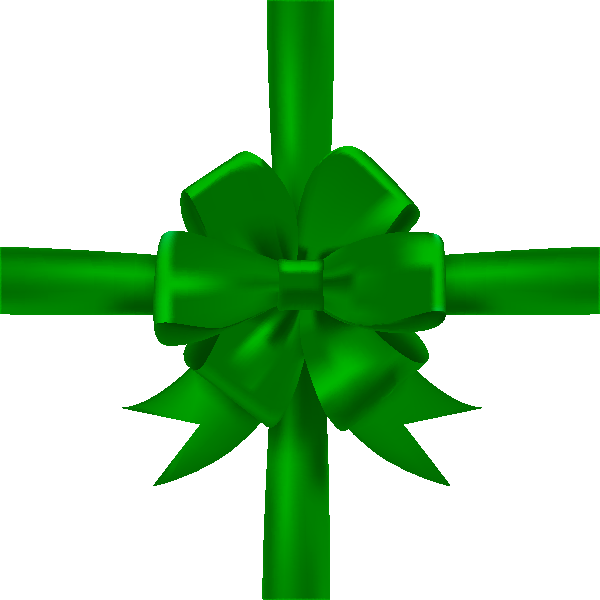 Dark Green Ribbon Bow - Christmas Ribbon SVG