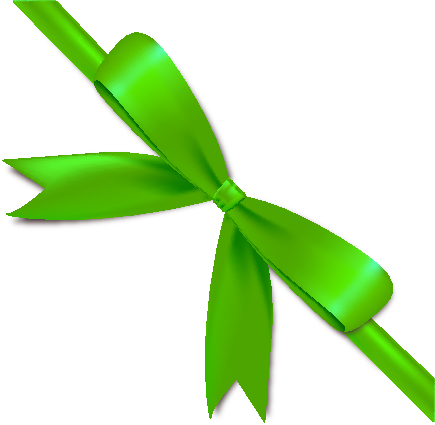 Green Bow Ribbon Icon2 Vector Data