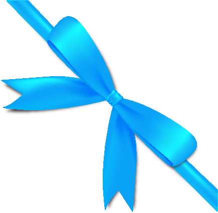 Light Blue Bow Ribbon Icon2 Vector Data