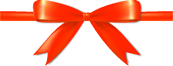 Orange Bow Ribbon Icon Vector Data