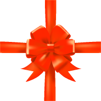 Orange Bow Ribbon Icon3 Vector Data