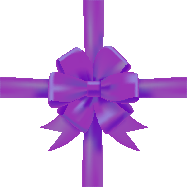Purple Bow Ribbon Icon3 Vector Data