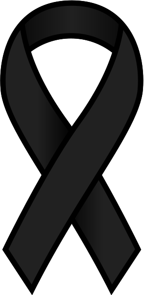 Black Ribbon Sticker Icon.vector data