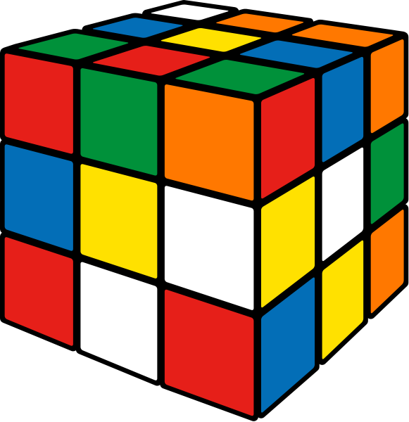 Rubik's cube mix1 vector icon