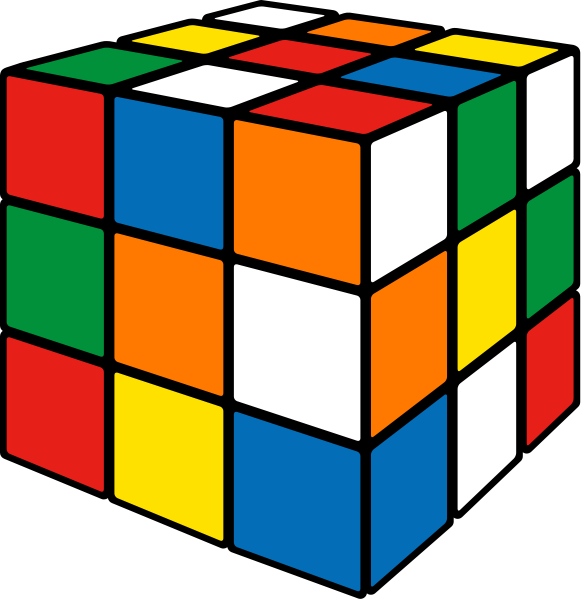 Rubik's cube mix2 vector icon