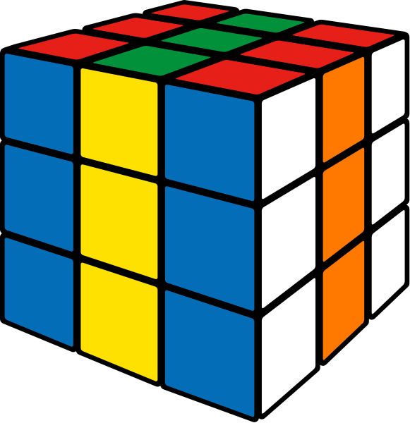 Rubik's cube stripe2 vector icon