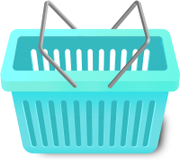SHOPPING CART TURQUOISE BLUE vector icon