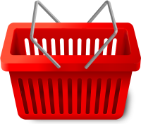 SHOPPING CART RED vector icon