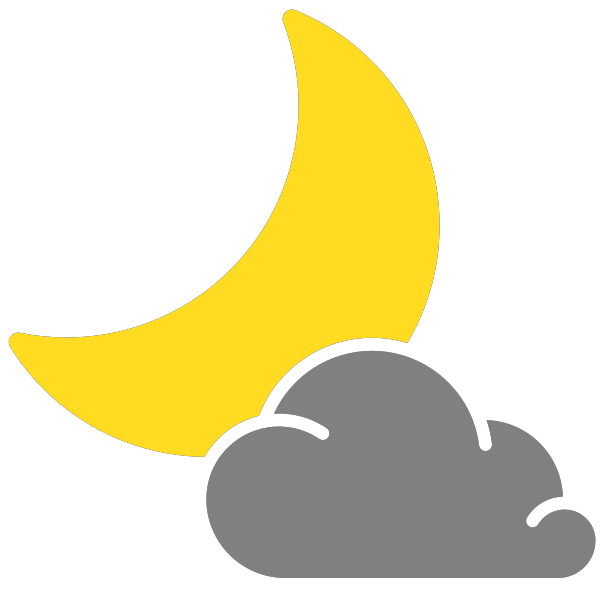 simple weather icons cloudy night