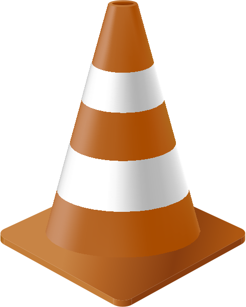 Brown Traffic Cone vector data for free