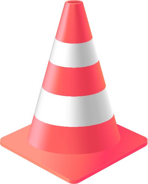 Pink Traffic Cone vector data for free