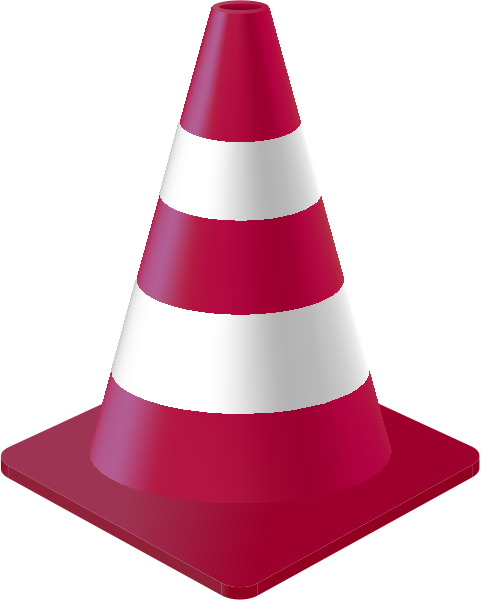 Purple Traffic Cone vector data for free