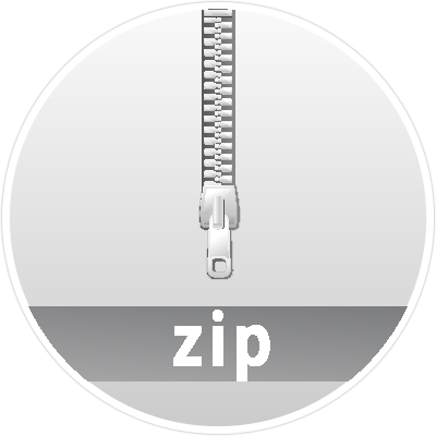 "ZIP" data compression icon circle